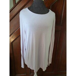 Chicos Womens Long Sleeve Light Pink Top Size 3 Rayon/Spandex